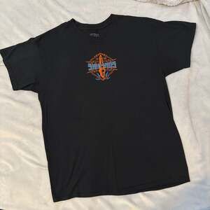 Skin Industries Graphic T-Shirt Spark Plug Logo Black Size Large